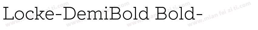 Locke-DemiBold Bold字体转换